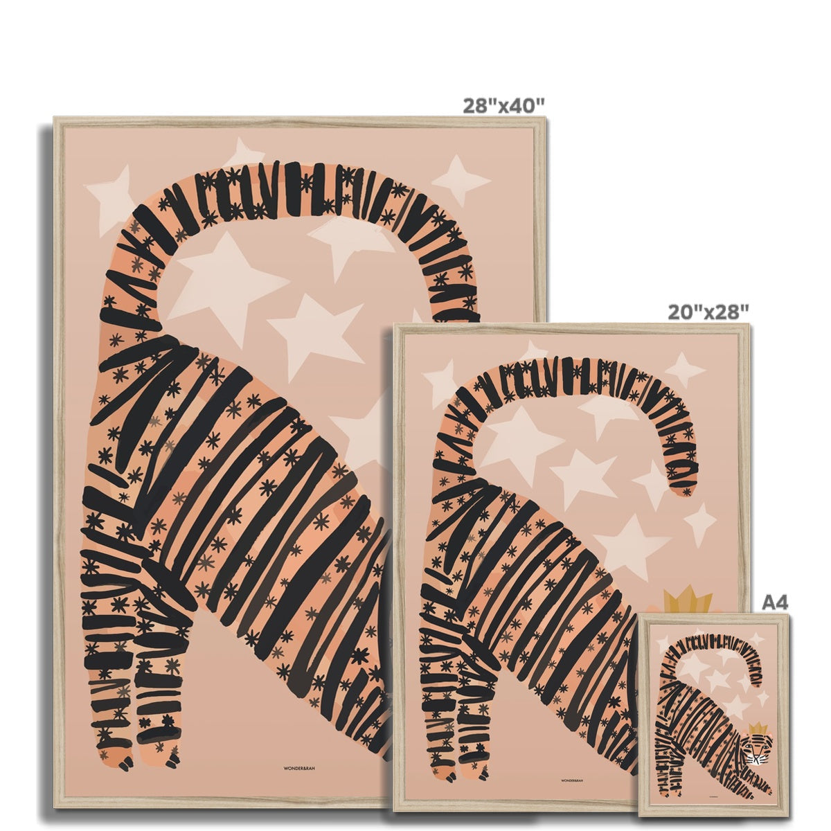 Tiger in Blush Children's Print