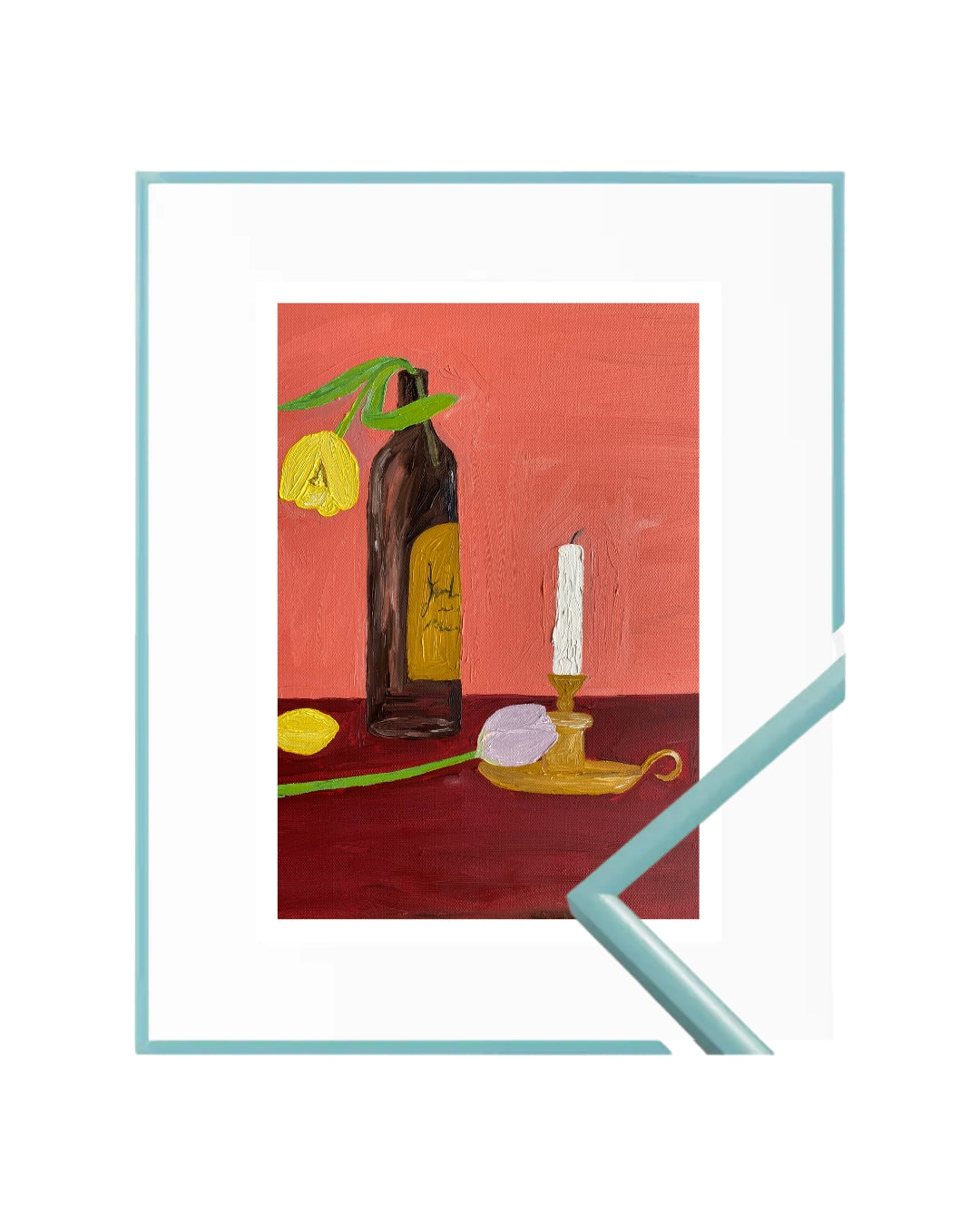 Candles, Wine and Flowers Fine Art Print