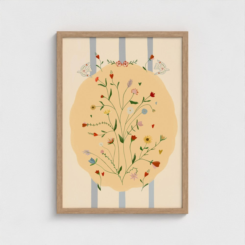 Folk Vines Art Print