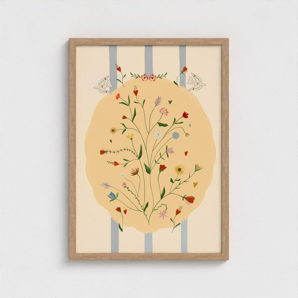 Folk Vines Art Print