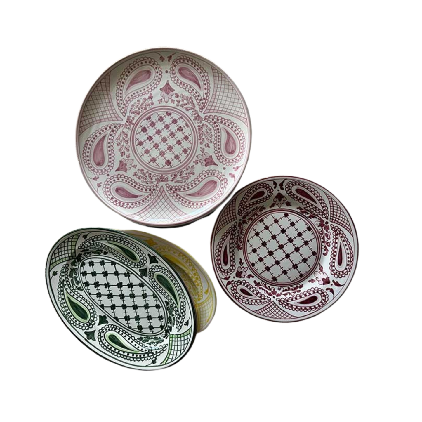 Oval Serving Platter Bandana 29 cm Green