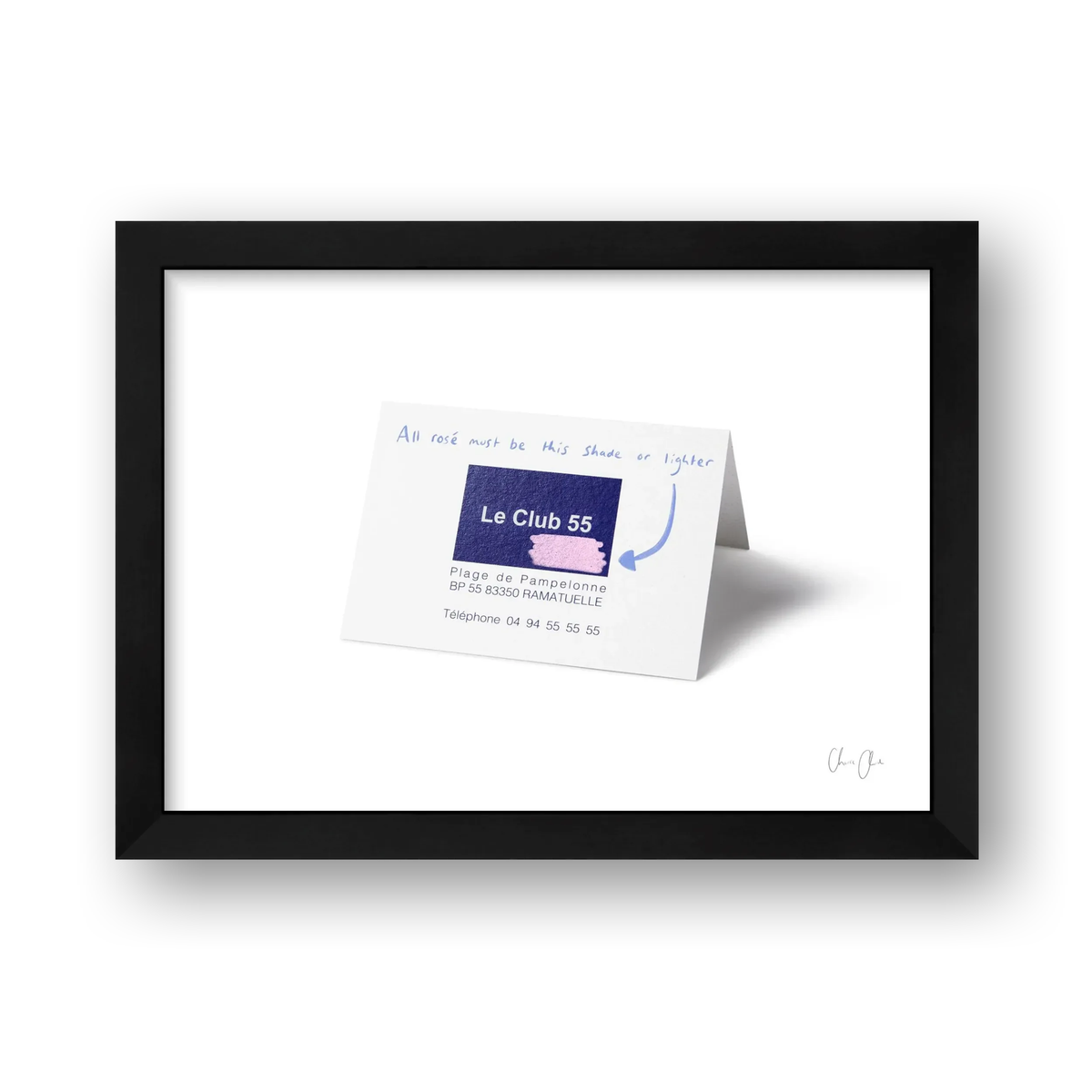 Card at Le Club 55 Print