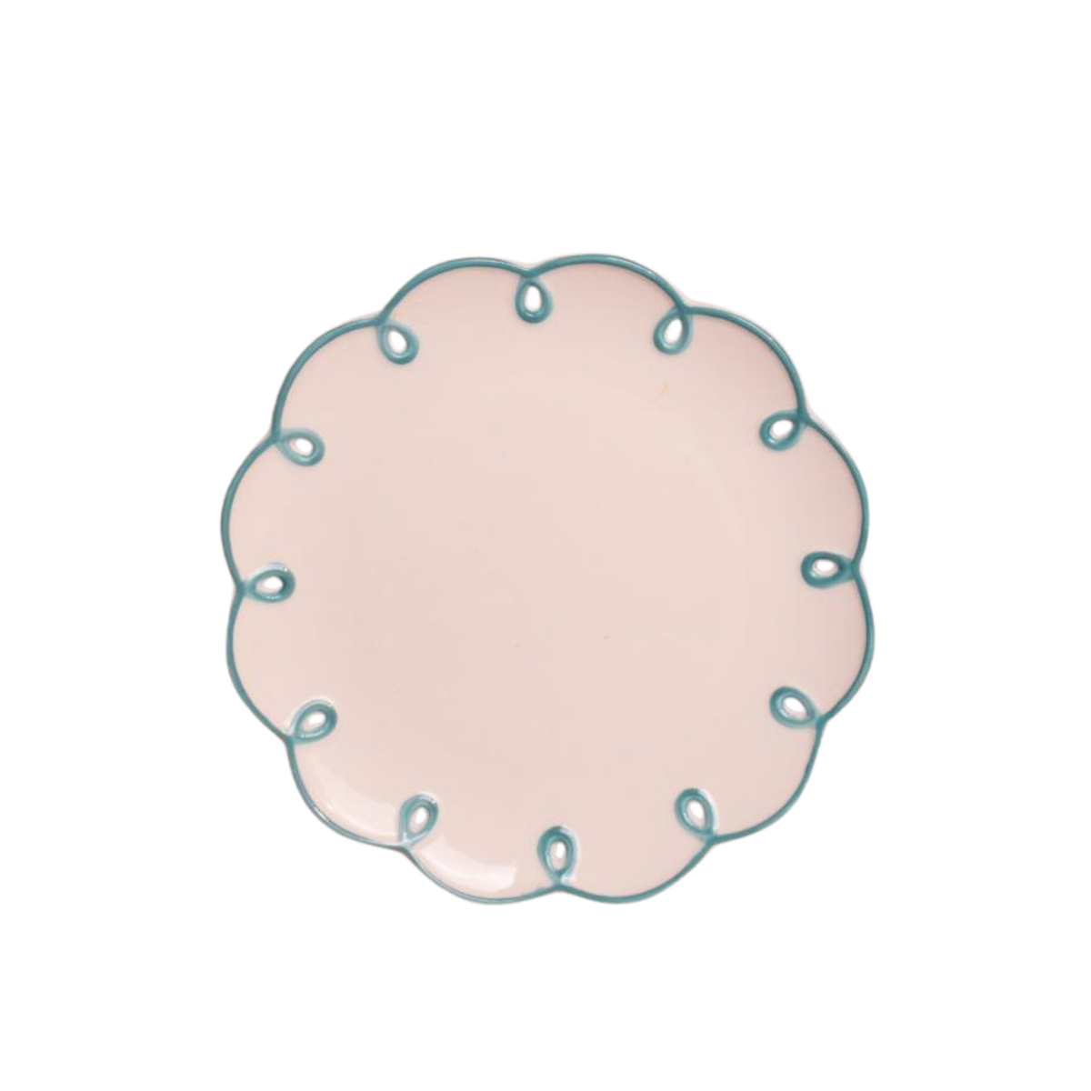 Sky Blue Scalloped Side Plates - Set of 4