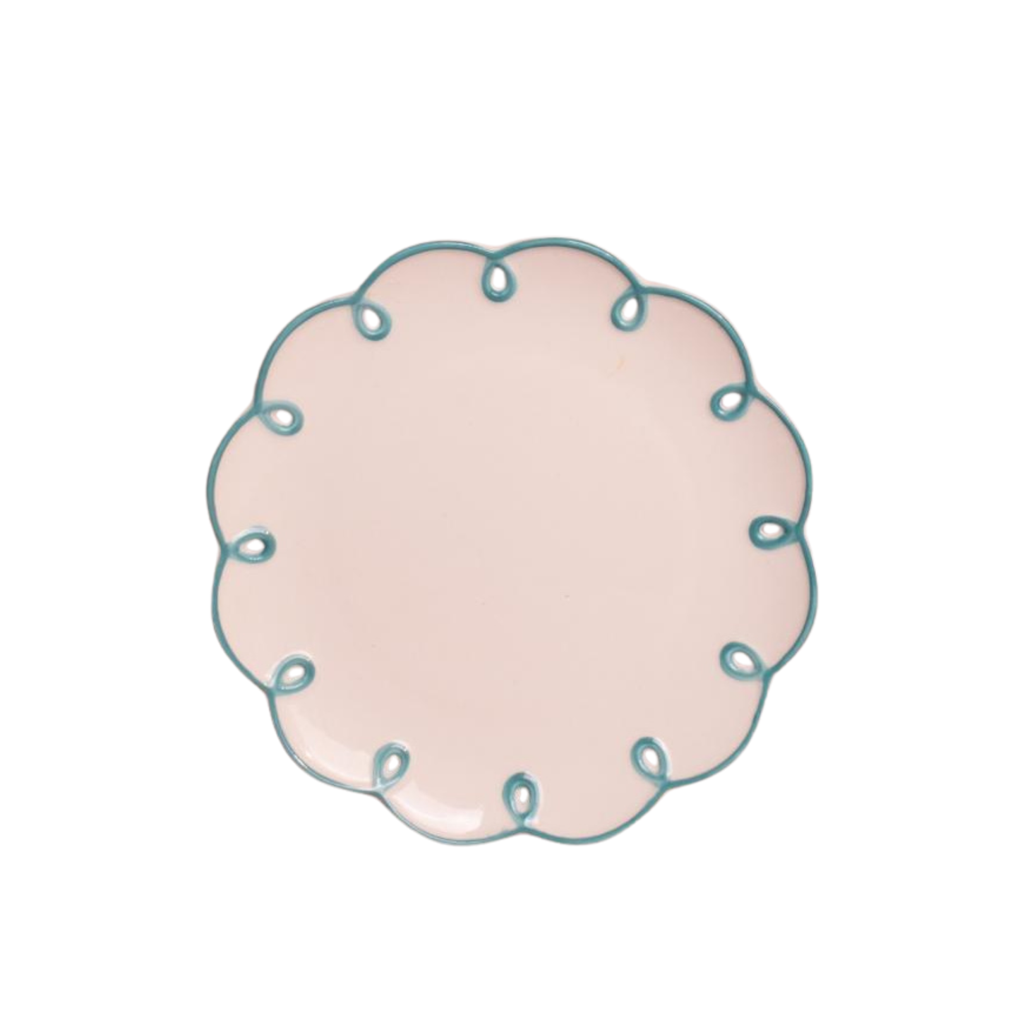Sky Blue Scalloped Side Plates - Set of 4