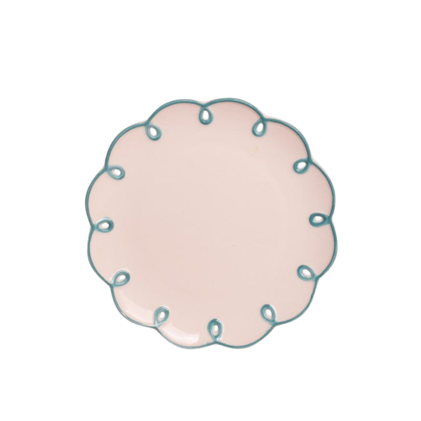 Sky Blue Scalloped Side Plates - Set of 4
