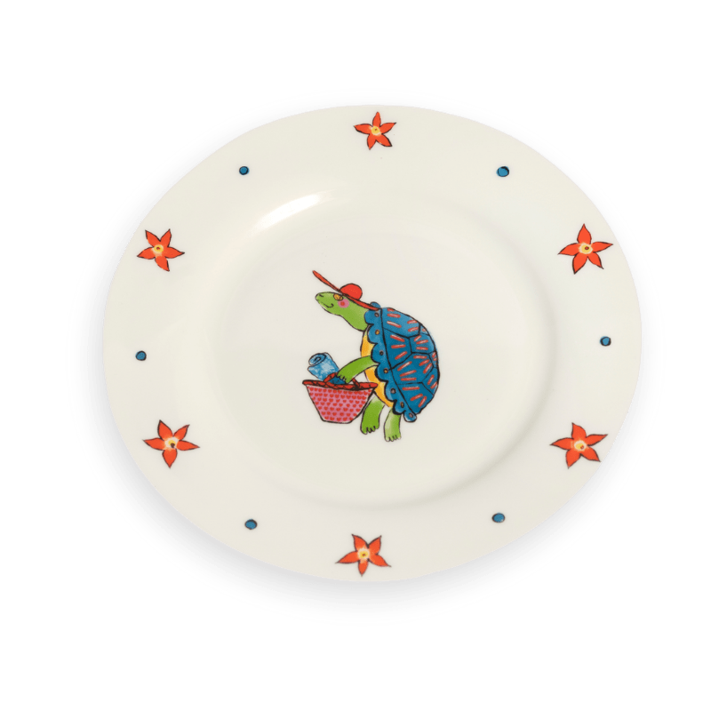 Holidaying Turtle Dessert Plate Set - Set of 6