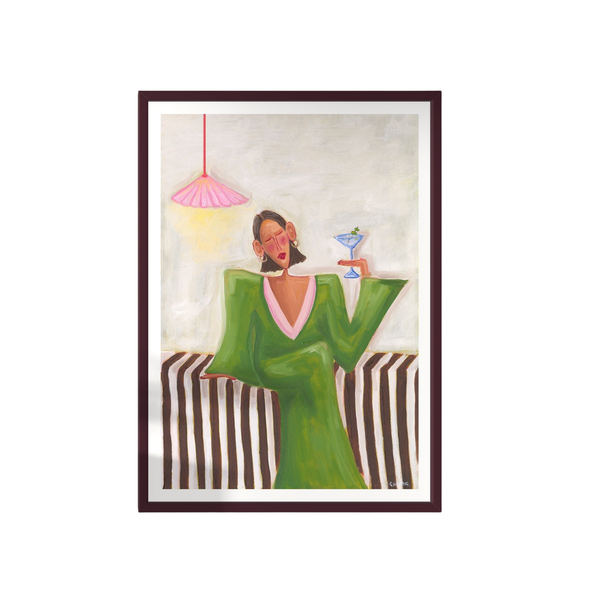 Martini in the Bedroom Print
