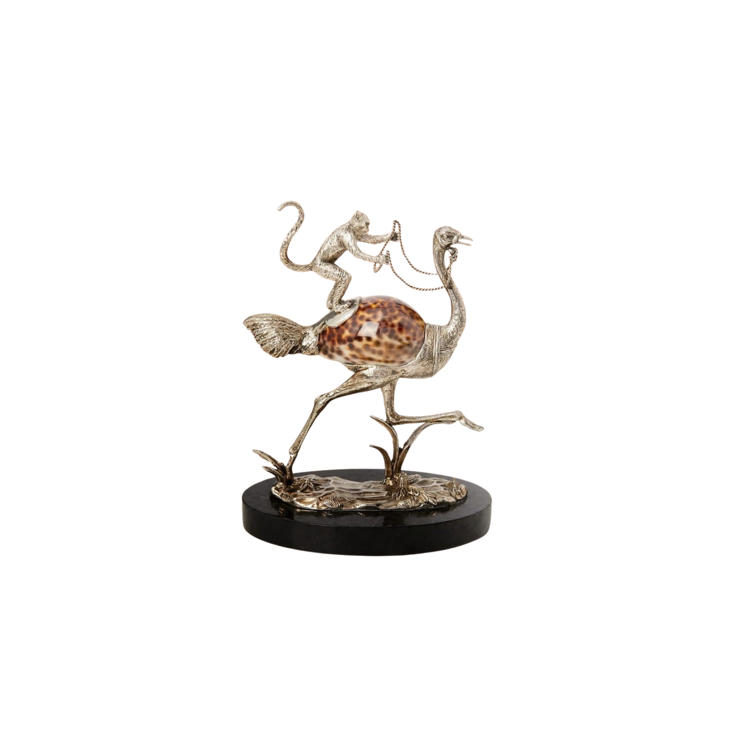 Saharan Dreams (Monkey On An Ostrich) Sculpture