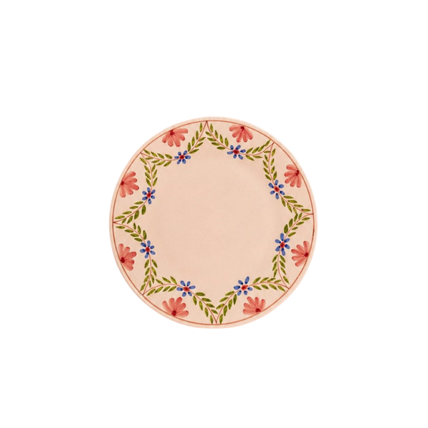 Camilla Side Plate, Green Garland Set Of 4