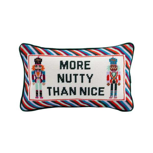 More Nutty Needlepoint Pillow