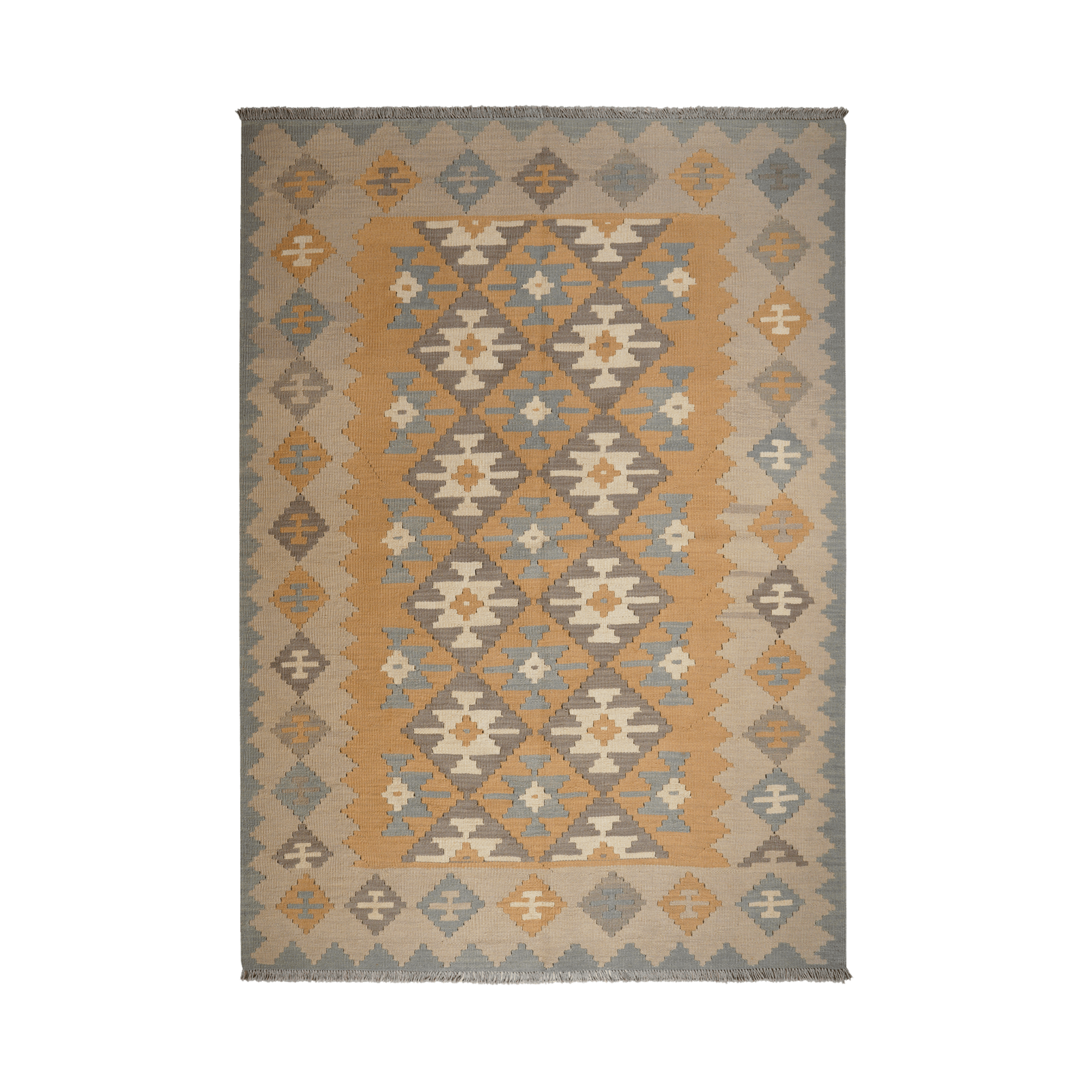 Kilim Gashgai Rug · Hand-Woven - Yellow, 238x170 cm