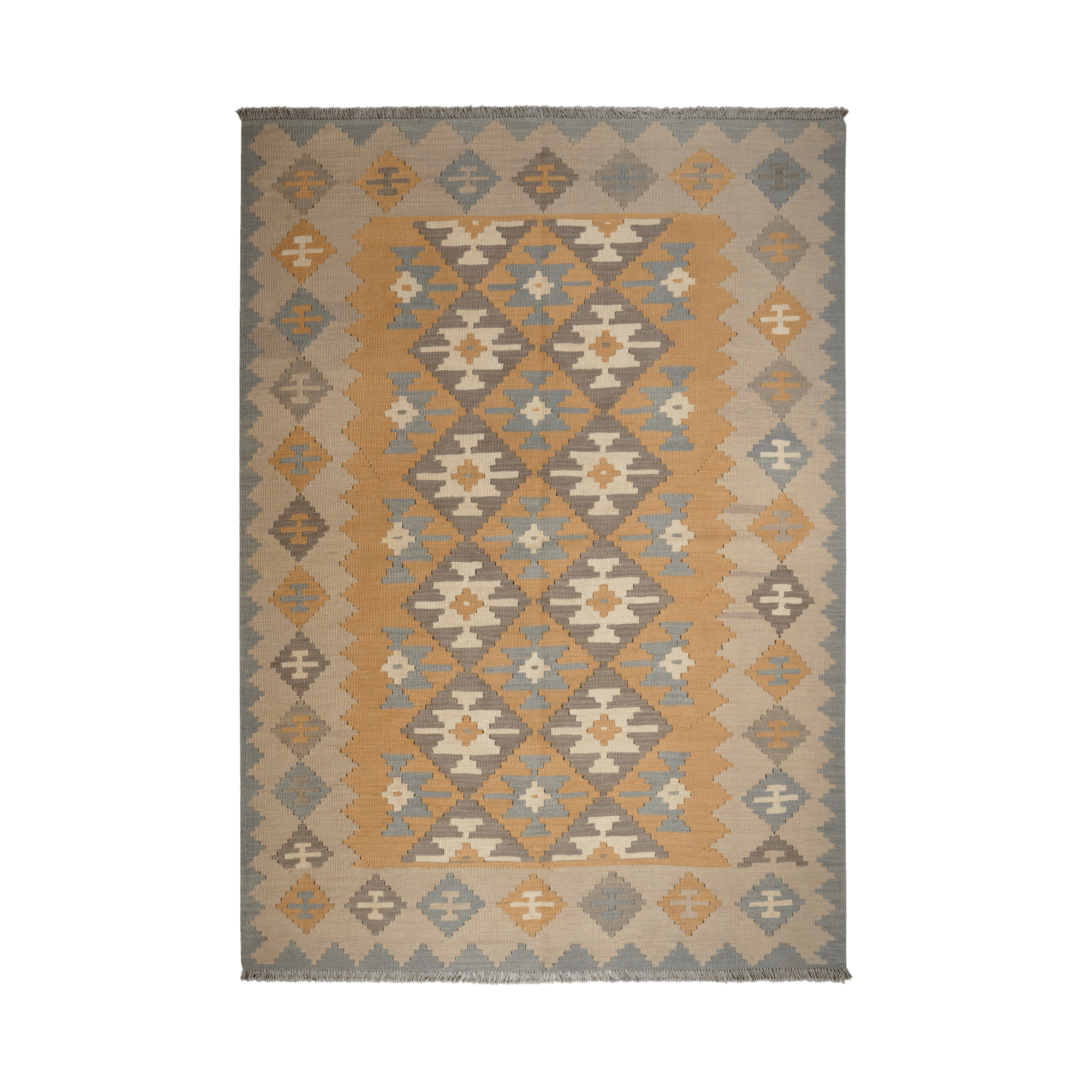 Kilim Gashgai Rug · Hand-Woven - Yellow, 238x170 cm