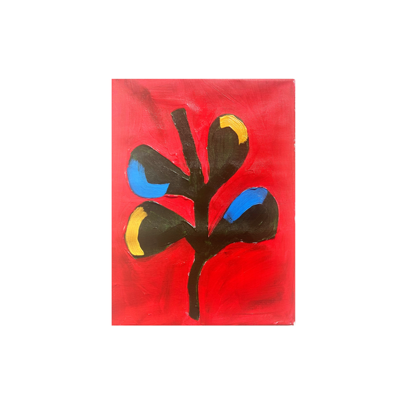 Flower In Blue & Yellow Artwork