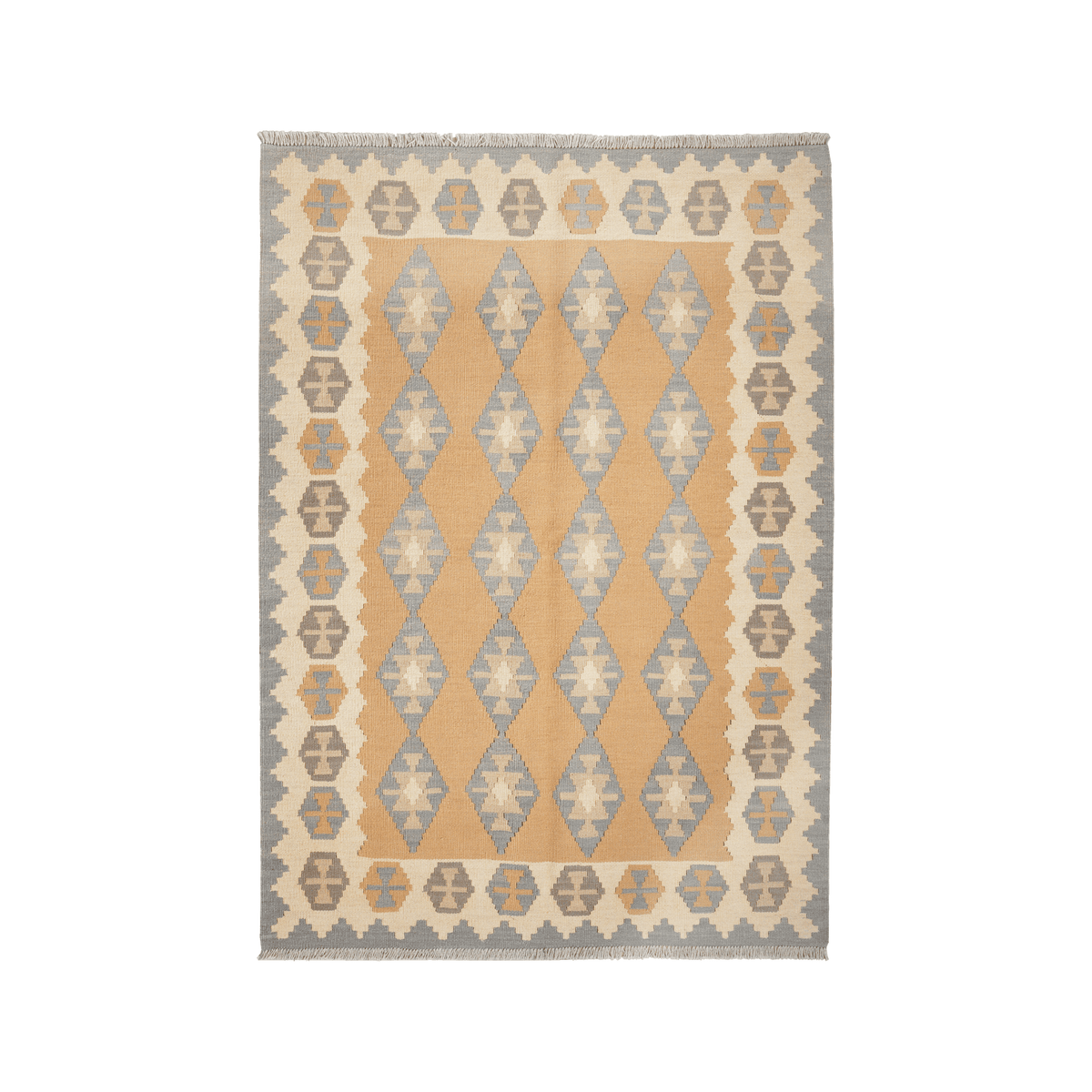 Kelim Gashgai Handwoven – Grey, 183 x 123cm