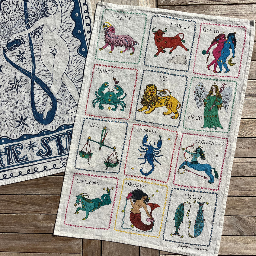 Star Sign Tea Towel