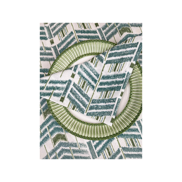 ‘The Ikat’ Napkin Set - Blue Green