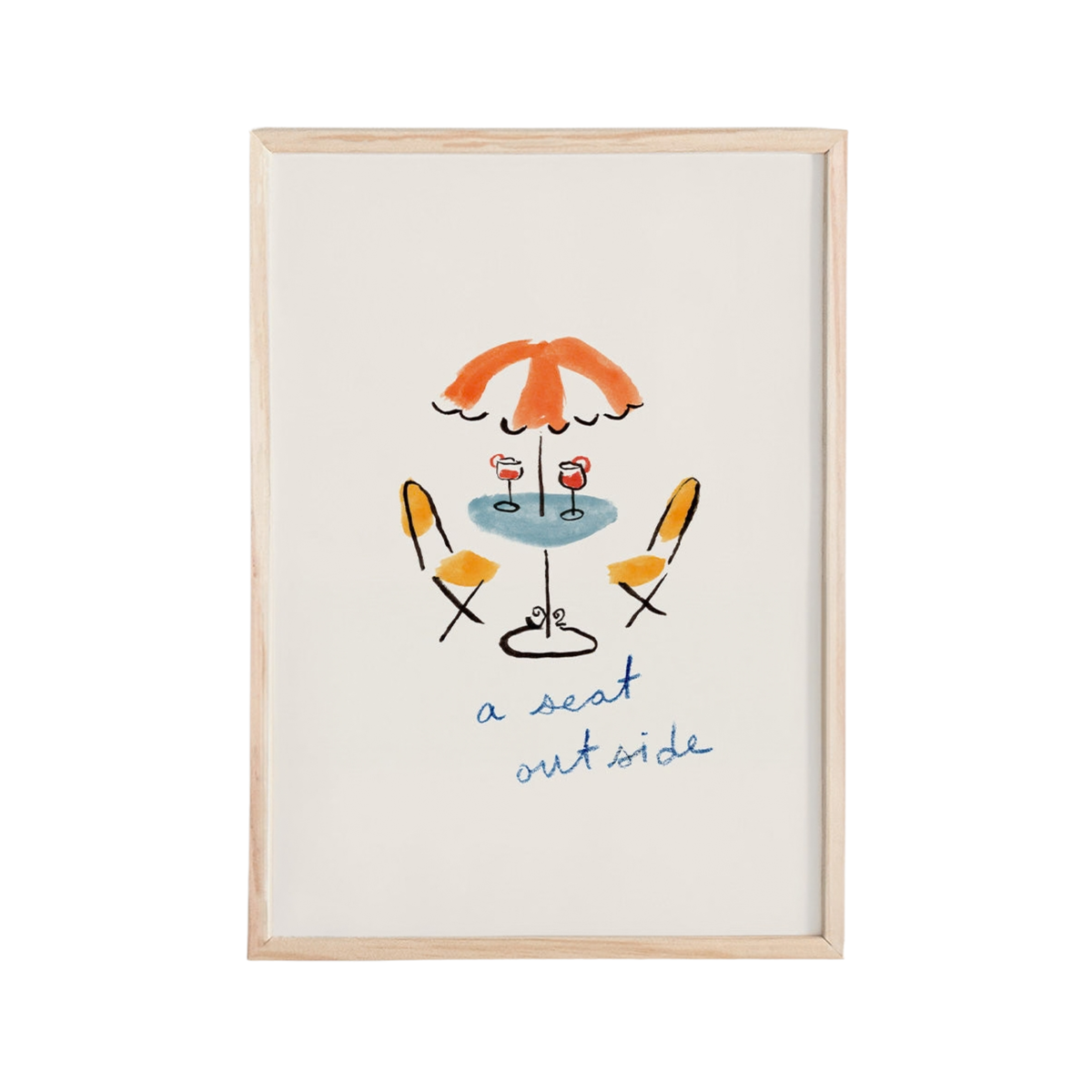 “A Seat Outside” Mini Art Print