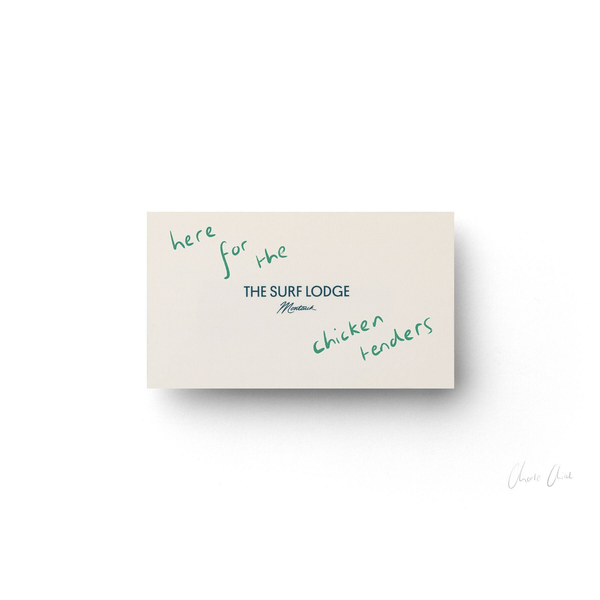 Card at Surf Lodge ii Print