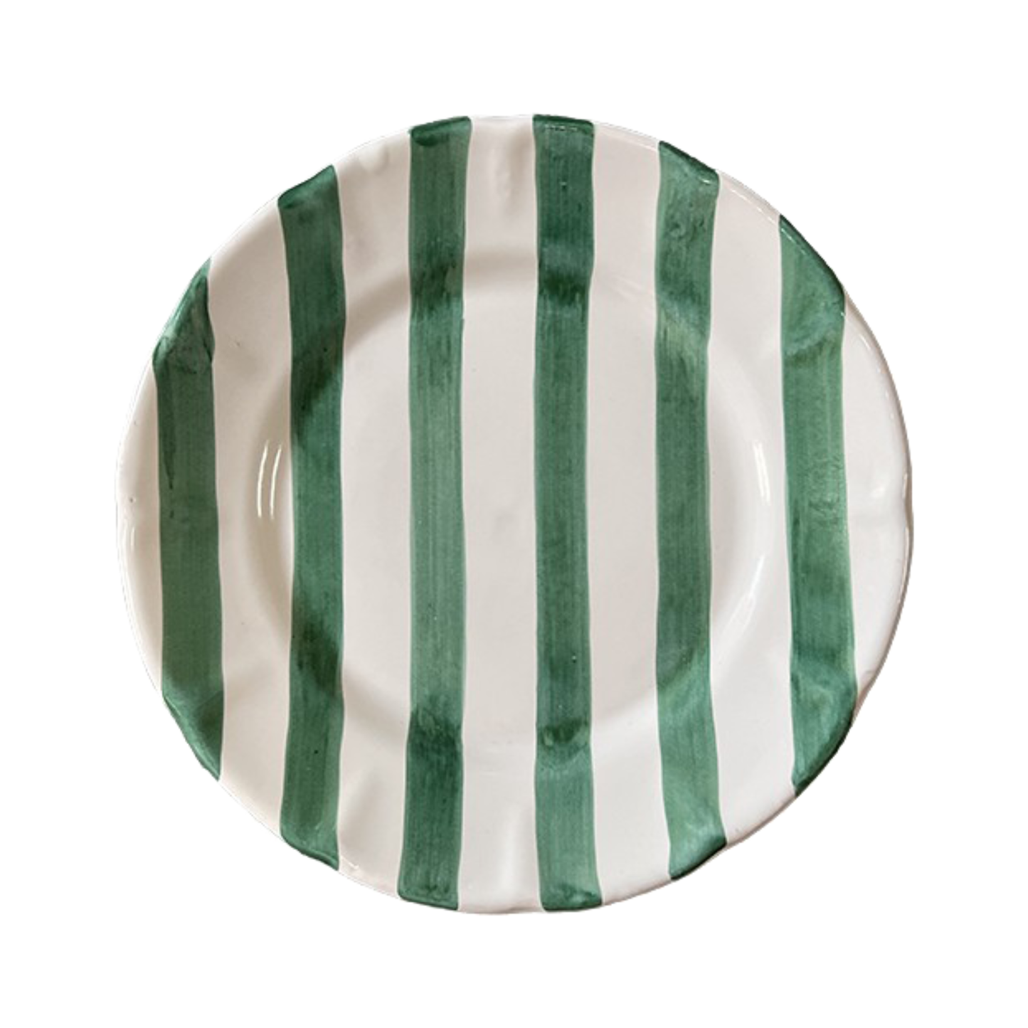 Plate Stripe 25 cm Light Green