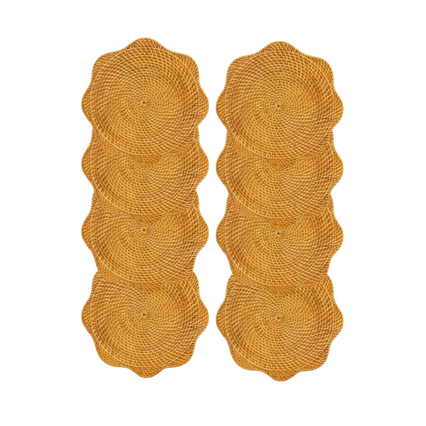 Natural rattan Charger Plate - Scallop