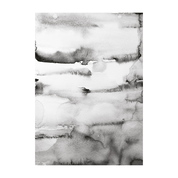 "Grey Water Color" Print