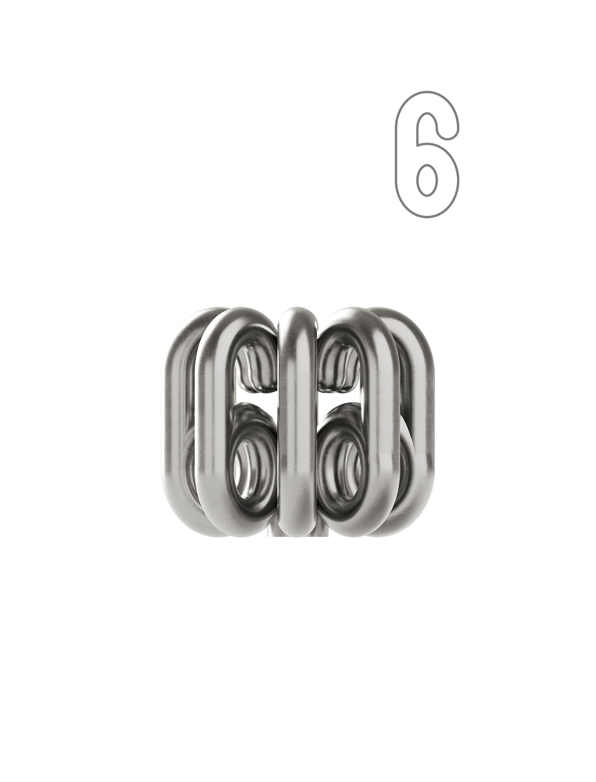 Digit Candle Holder Six