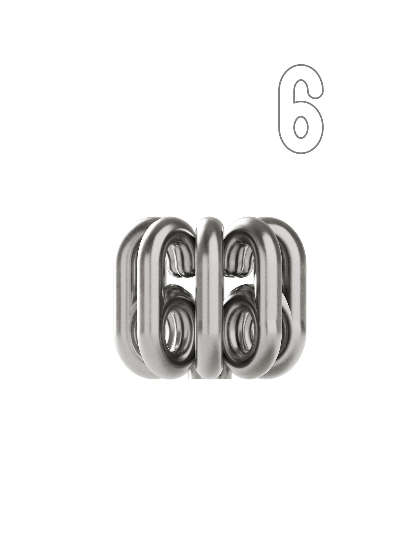 Digit Candle Holder Six