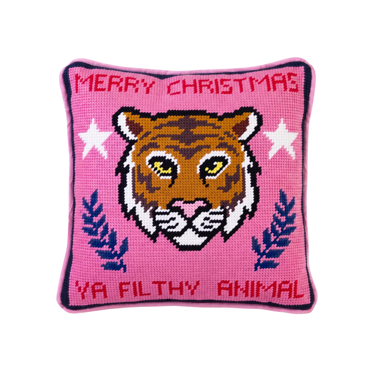 Filthy Animal Needlepoint Pillow