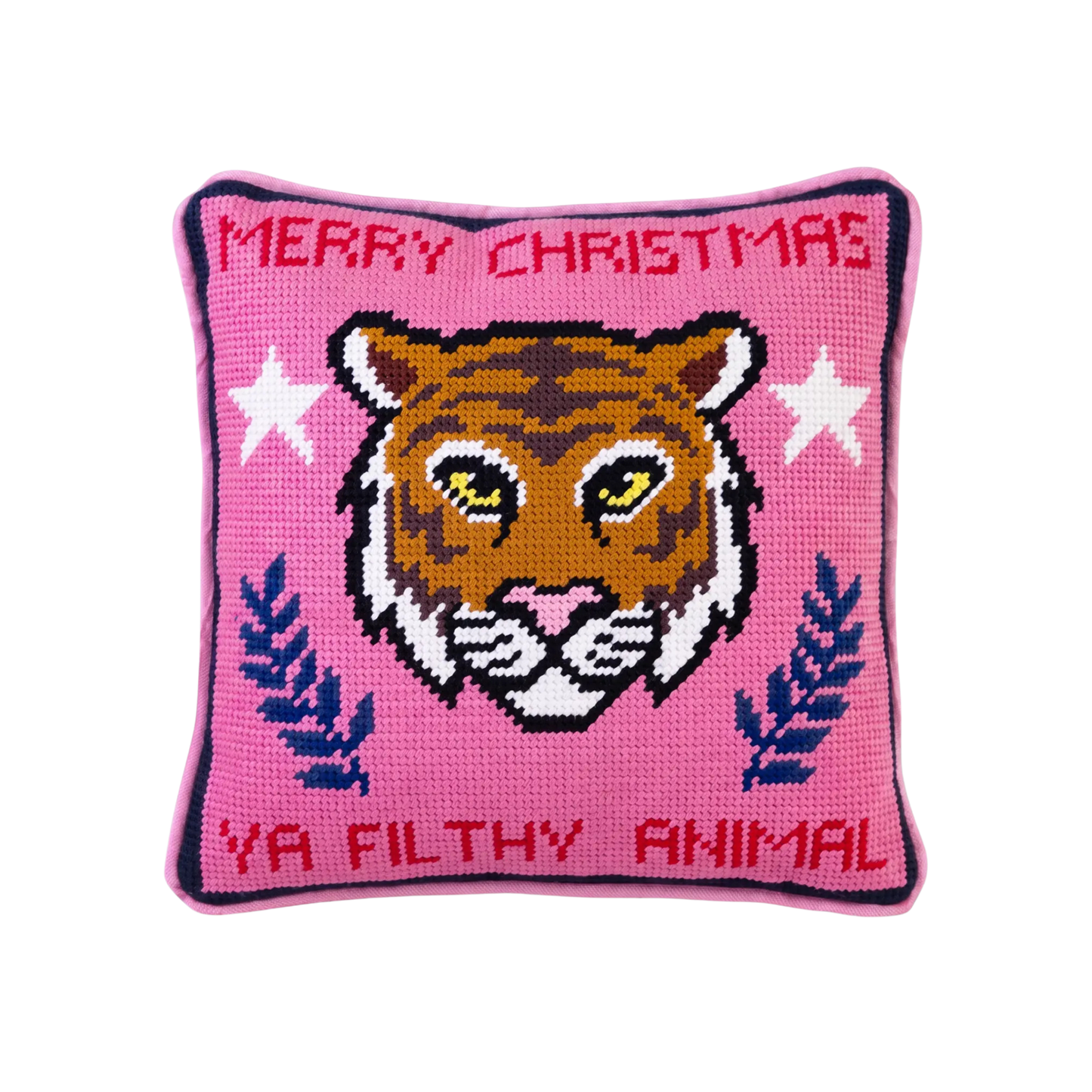 Filthy Animal Needlepoint Pillow