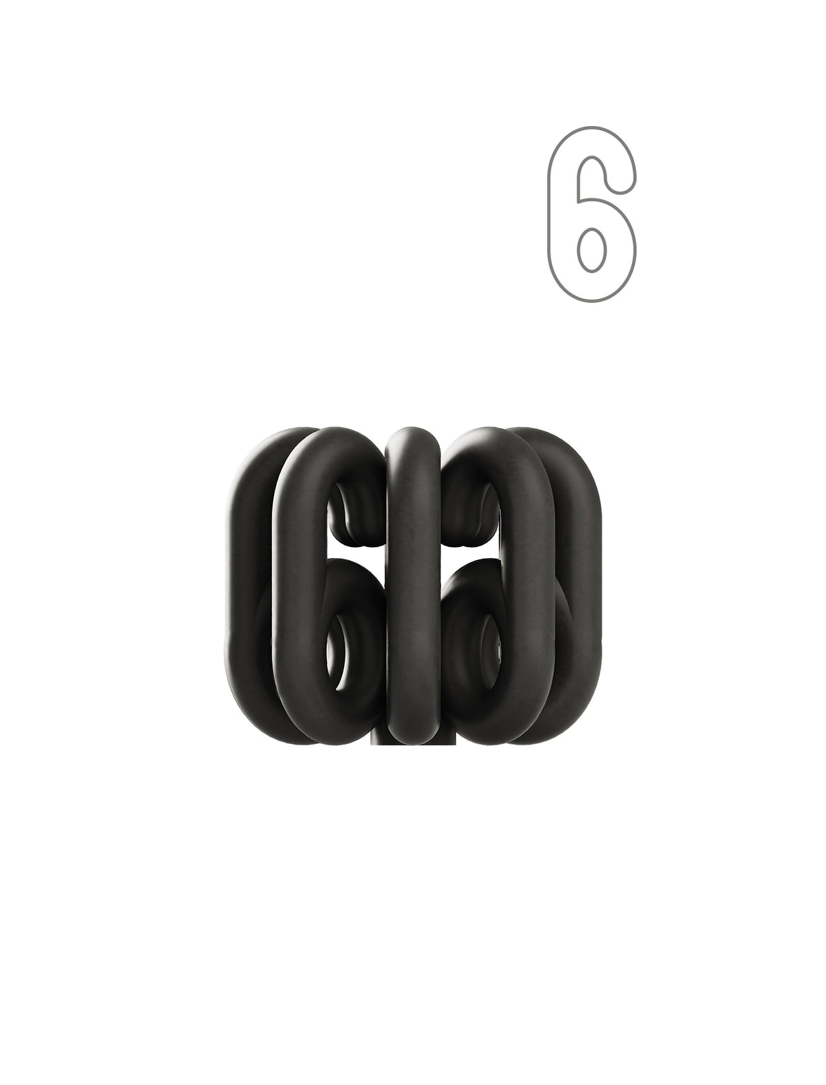 Digit Candle Holder Six