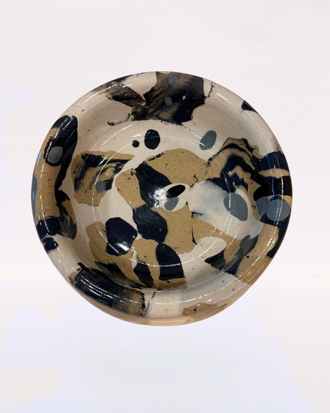Handmade Ceramic Dog Bowl - Nerikomi