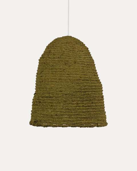 Green Plant-Fibre Pendant Light, 43 x 43 x 52 cm