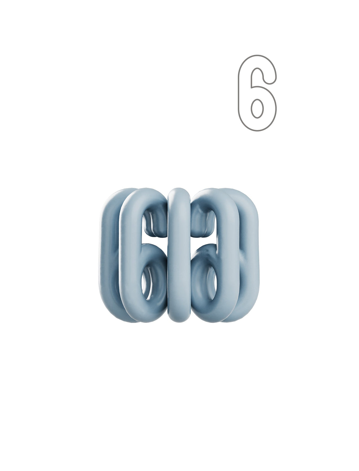 Digit Candle Holder Six