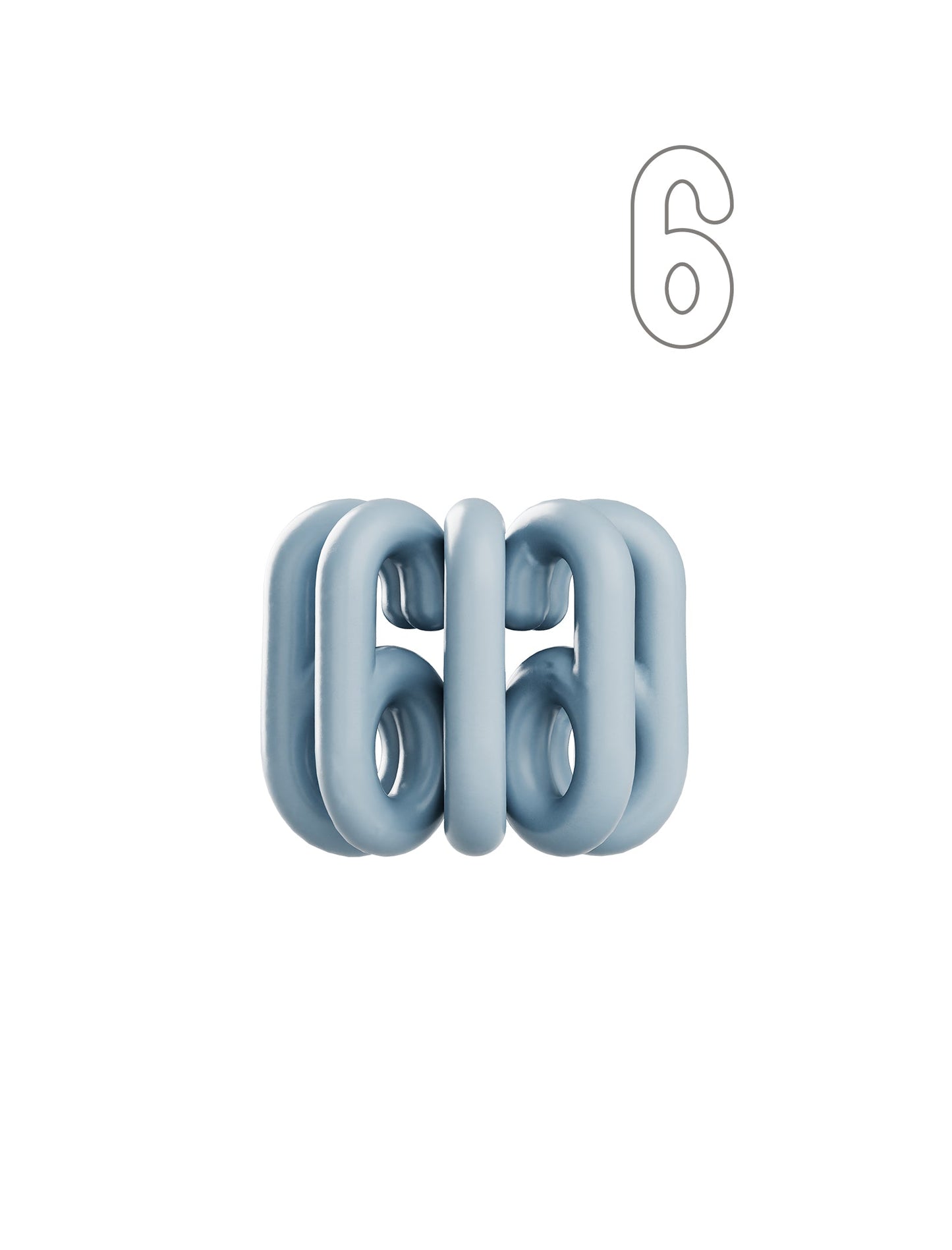 Digit Candle Holder Six