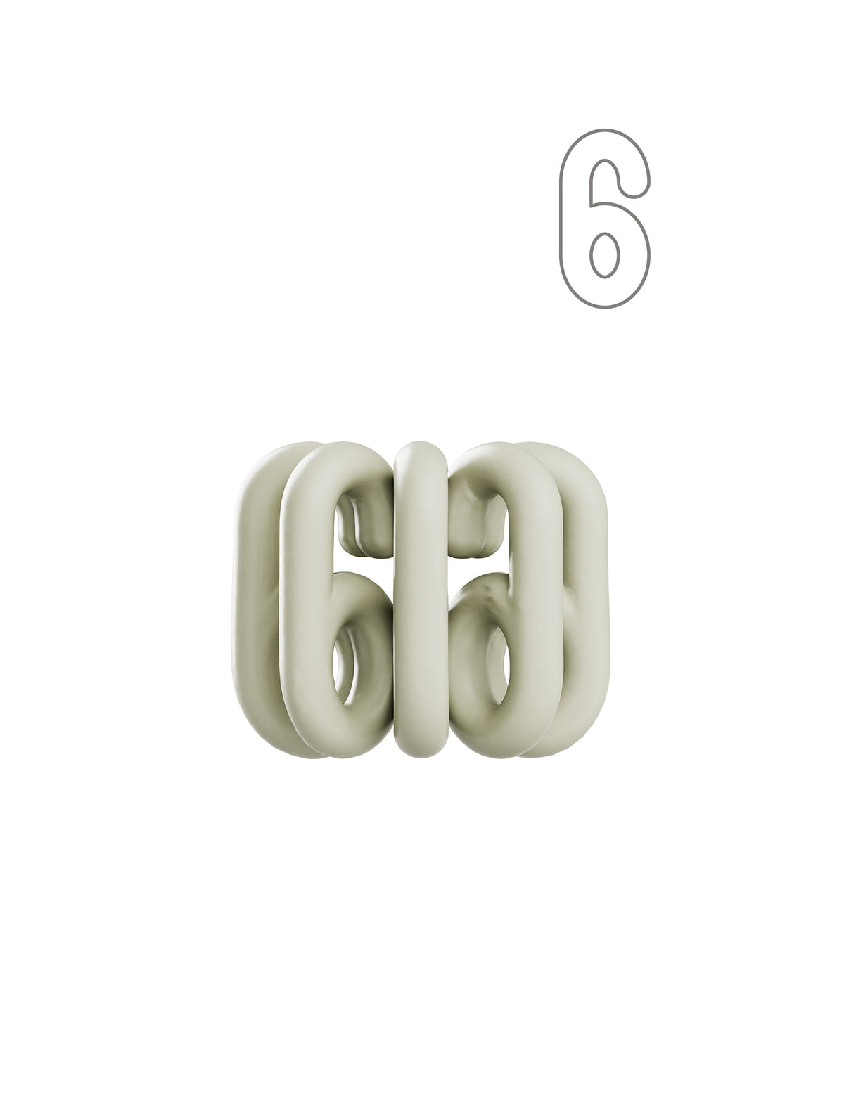 Digit Candle Holder Six