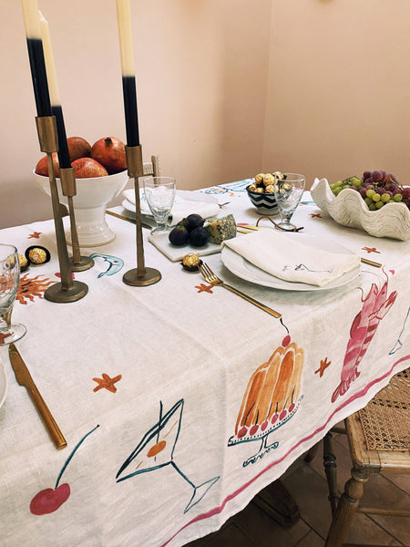 Dinette Illustrated Tablecloth - Medium