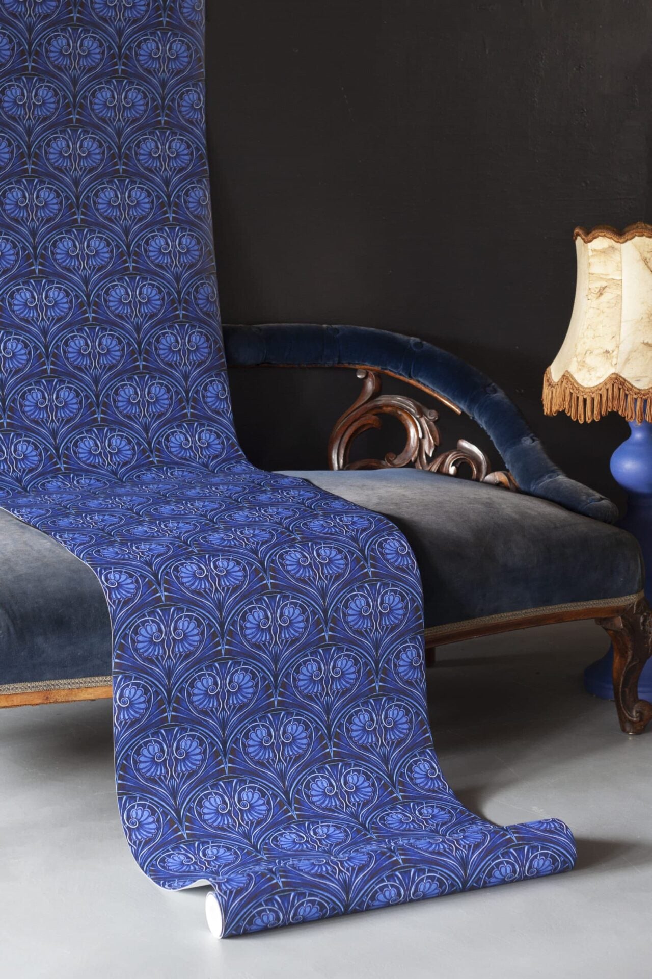 Loulou Electric Blue Wallpaper