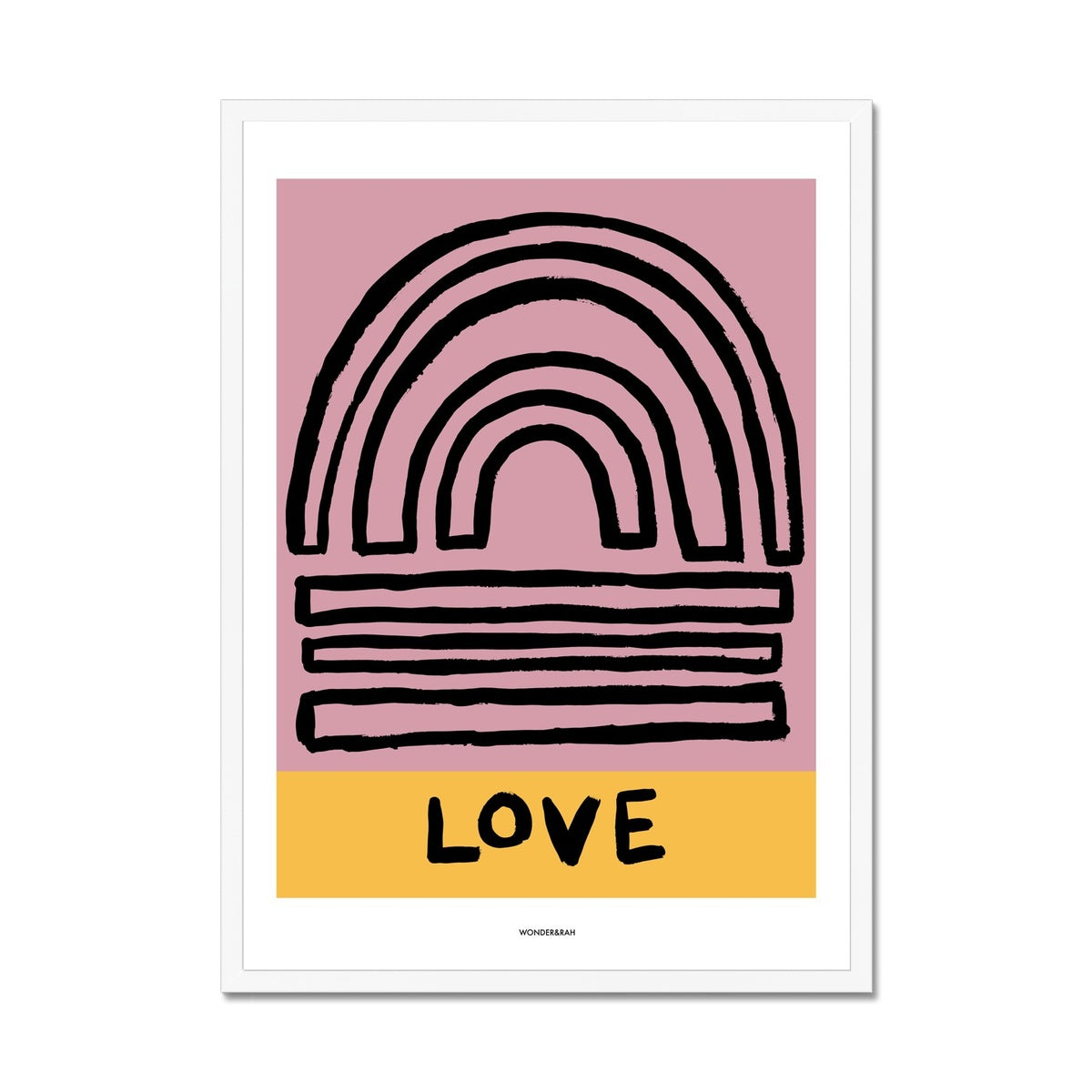 Happy Love Abstract Print