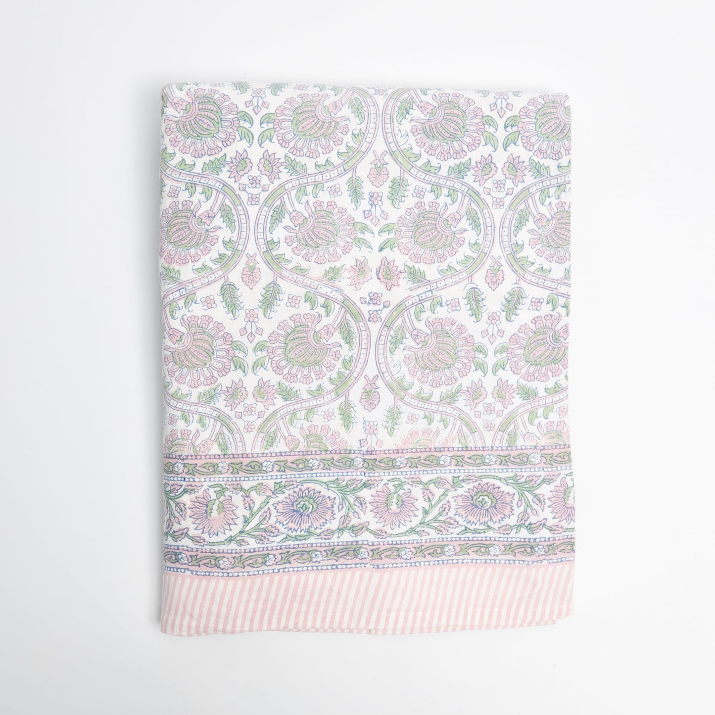 Pink and Green Vine Tablecloth