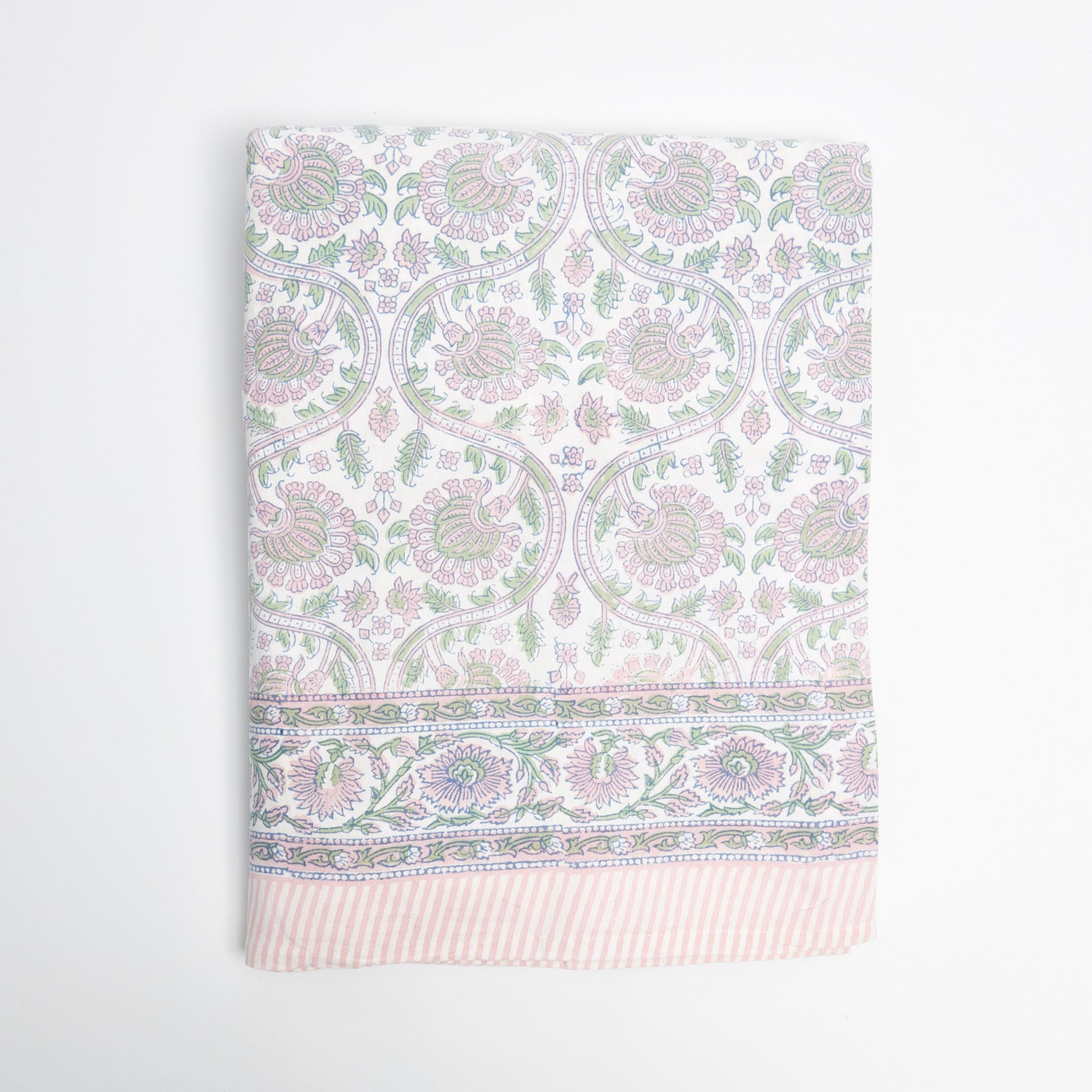 Pink and Green Vine Tablecloth