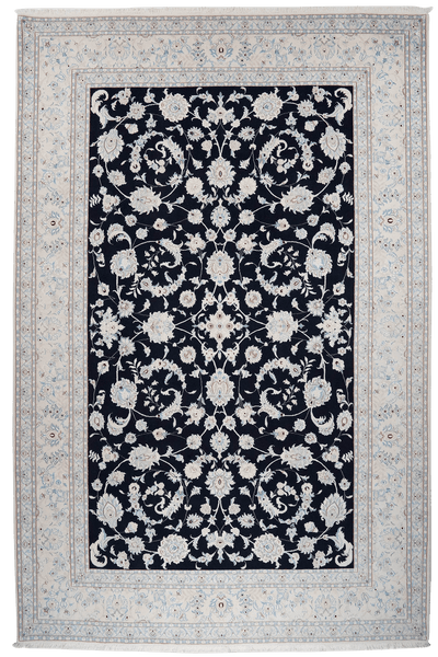 Nain 9La — Hand-knotted, 207x306 cm, Blue, 100% Virgin Wool | Main view