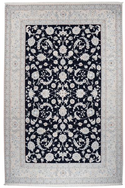 Nain 9La — Hand-knotted, 207x306 cm, Blue, 100% Virgin Wool | Main view