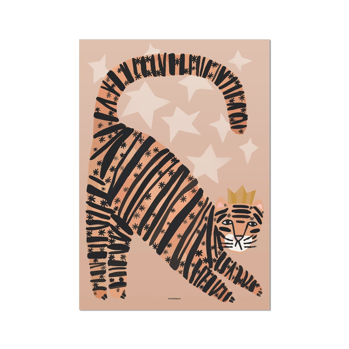 Tiger in Blush Children's Print