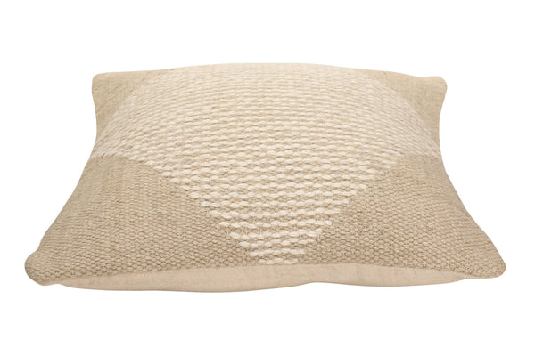 Diagonal Stripe Wool Pillow | Biscotti | Without Filler