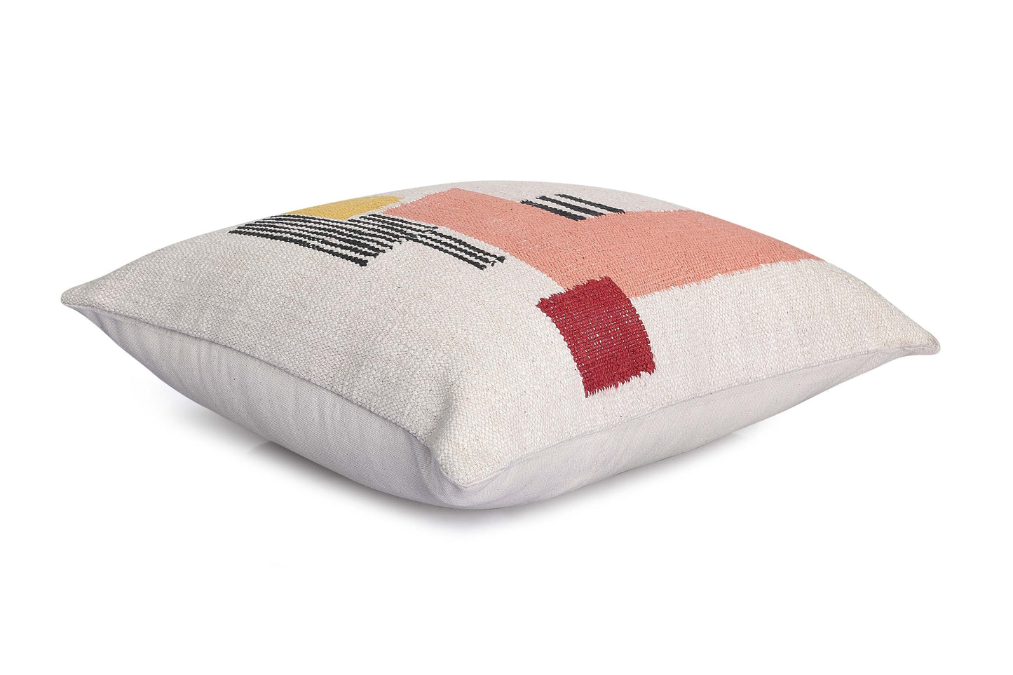 Rani Patch Pink Throw Pillow | Block Print | Cushion Cover