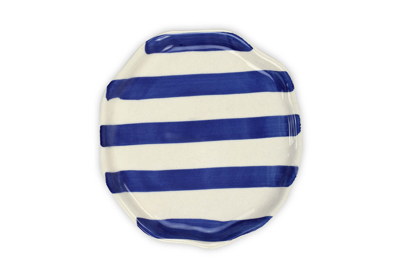 Ceramic Blue Stripe Plate