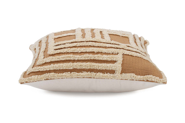 Rekha Cross Tufted Pillow, Clayinch | Cushion Cover Only