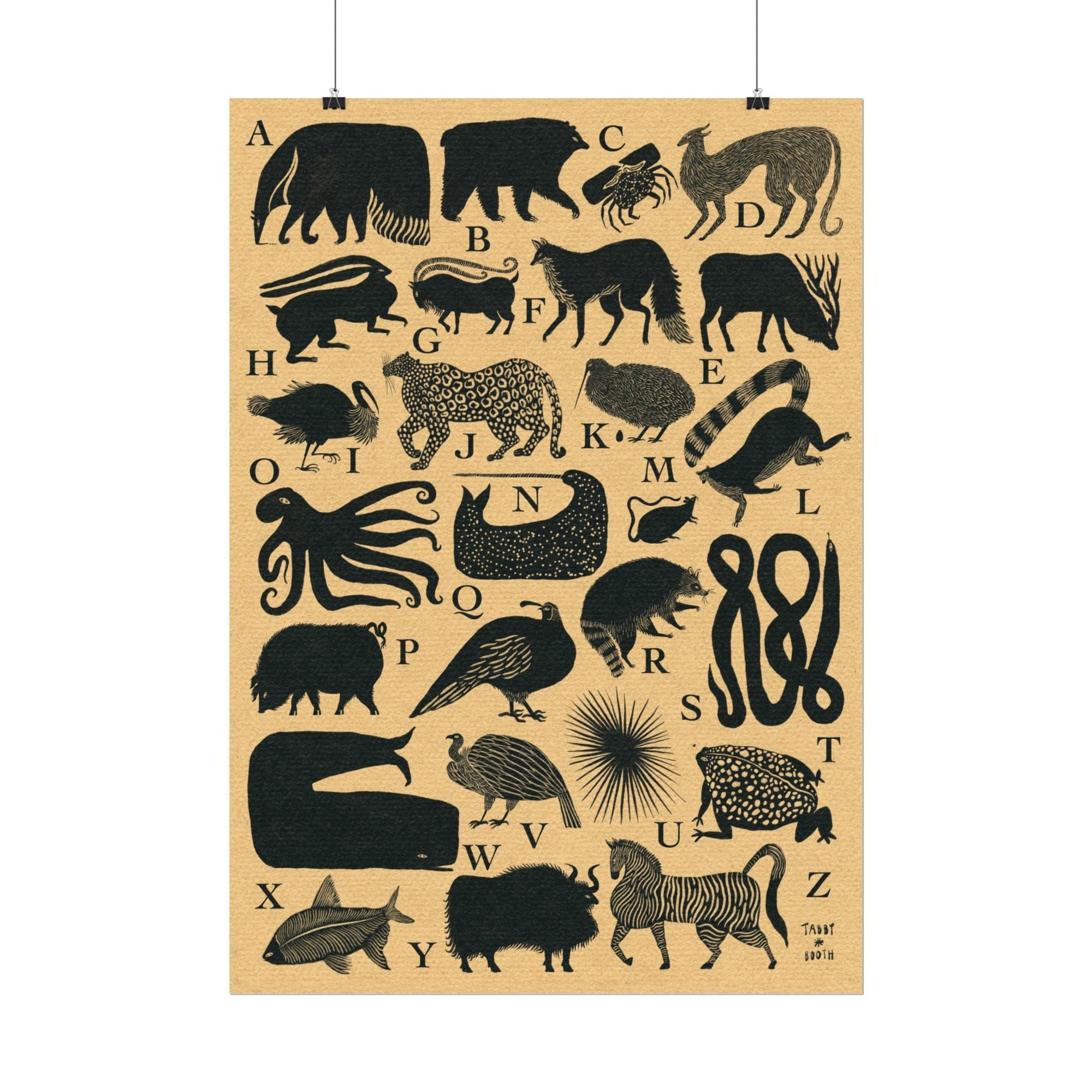 Tabby Booth Fine Art Print • Alphabet for Animals