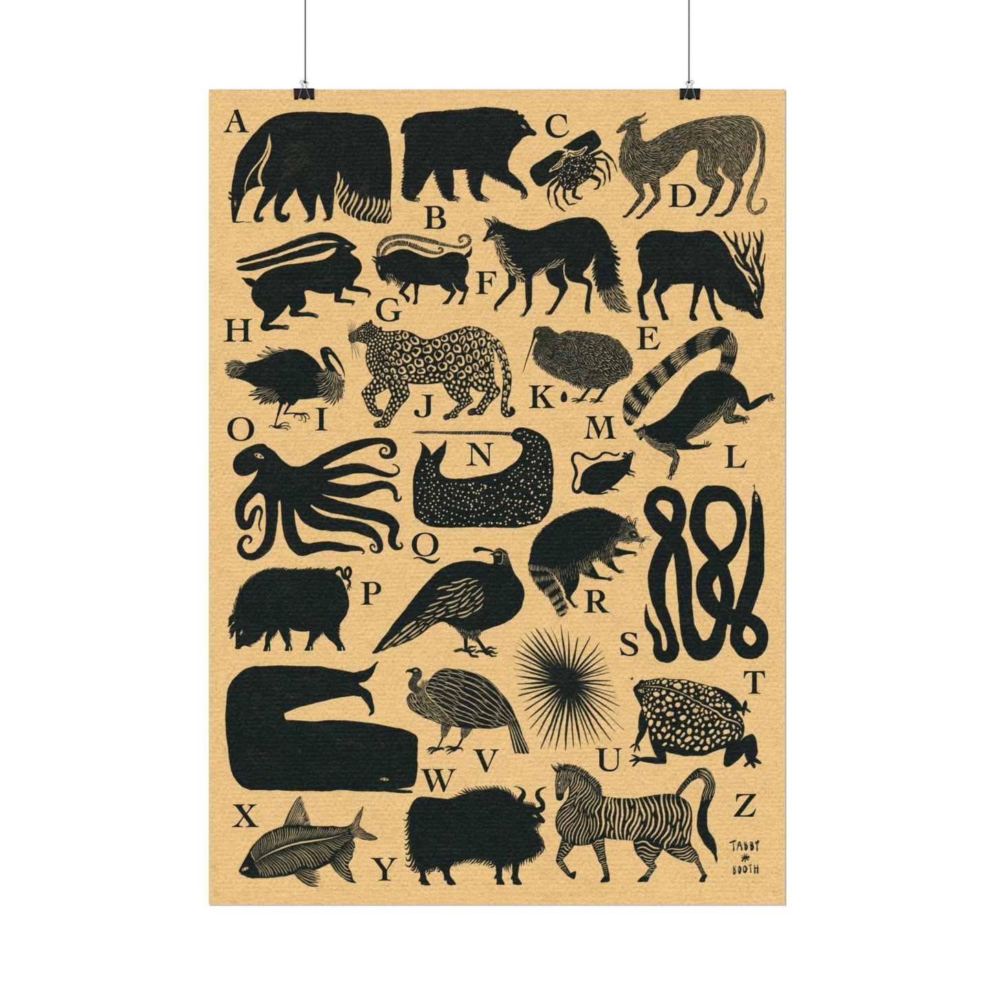 Tabby Booth Fine Art Print • Alphabet for Animals
