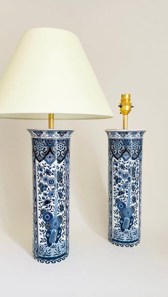 Antique Delft Table Lamp